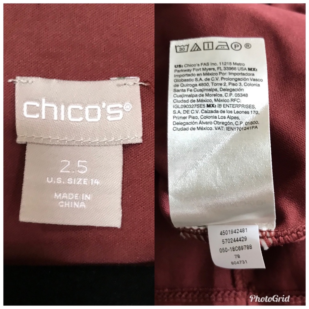 Chico’s Floral Keyhole Dress Size Large - Picture 5 of 9